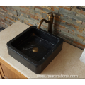 Nero Marquina black marble sink